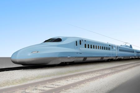 　山陽新幹線を「こだま」として走るＮ７００系の新しい車体デザイン（ＪＲ西日本提供）