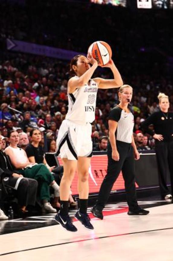 　米ＷＮＢＡでスパークス戦に出場したエースズの山本麻衣＝２２日、ラスベガス（ＷＢＡＥ・ゲッティ＝共同）