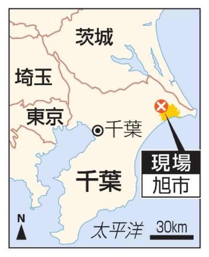 　千葉県旭市の事件現場