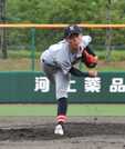 可児×飛騨高山＝先発する飛騨高山の荒木＝河上薬品