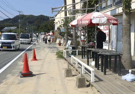 　３歳児死亡飲酒事故の現場＝１日、福岡市西区