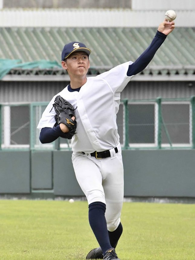 西濃運輸に加入して間もない頃の林優樹。１年目は左肘故障の影響で、体づくりに専念した＝２０２０年、西濃運輸