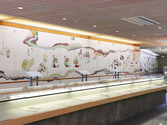 和歌文学通史を視覚的に学べる和歌文学館＝郡上市大和町牧、古今伝授の里フィールドミュージアム