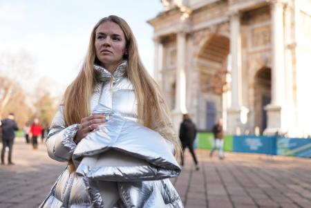 　アナスタシア・クチェロワさん＝１６日、ミラノ（ＡＰ＝共同）