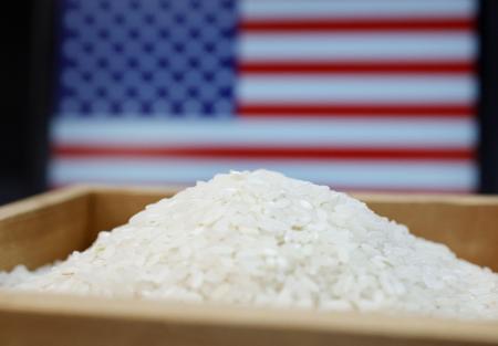 　輸入された米国産（米カリフォルニア州産）のコメ