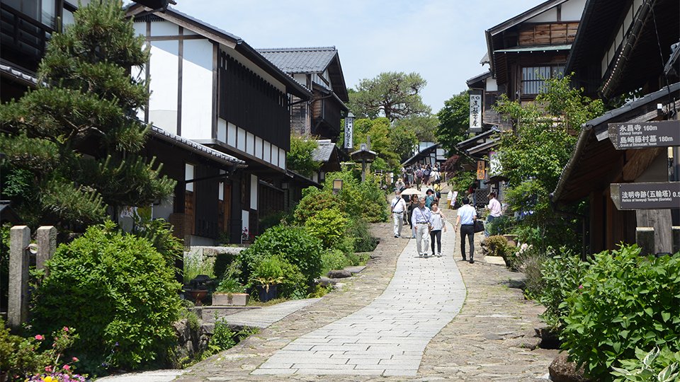 中津川市にある旧中山道の馬籠宿