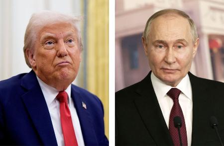 　トランプ米大統領、ロシアのプーチン大統領（いずれもゲッティ＝共同）