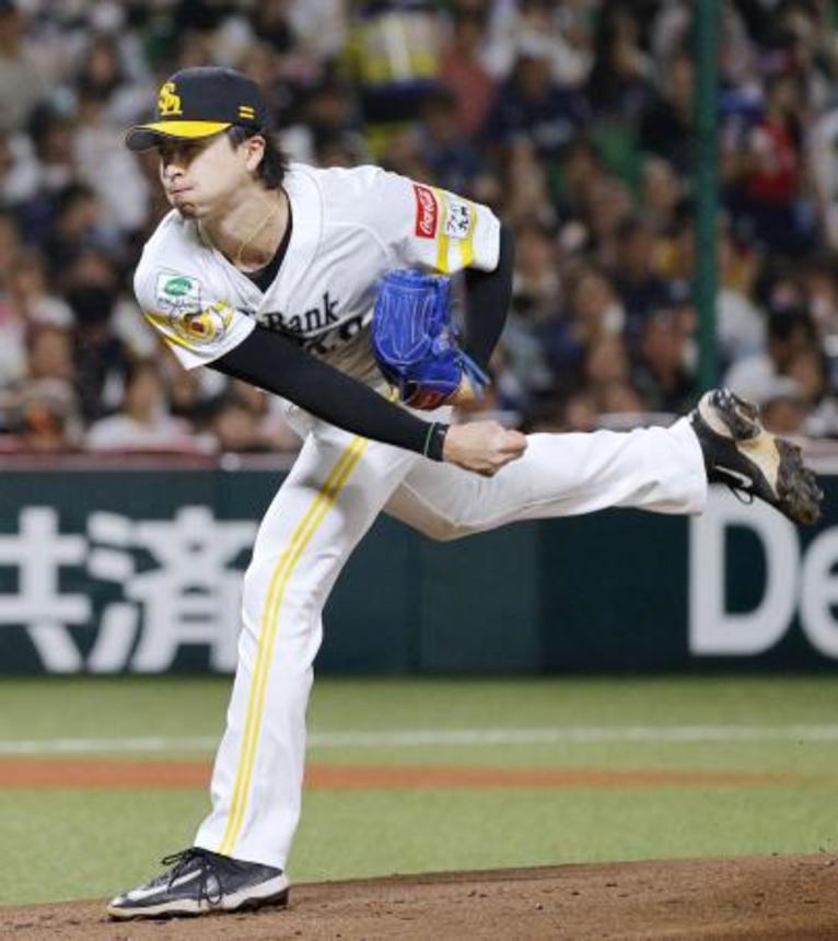 　西武戦に先発したソフトバンク・上沢＝みずほペイペイドーム