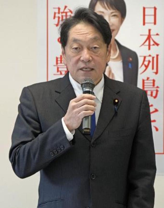 　２月、自民党安全保障調査会の会合であいさつする小野寺五典会長＝東京・永田町の党本部