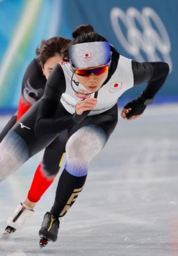 　ミラノ・コルティナ冬季五輪の試合会場で調整するスピードスケート女子の高木美帆＝５日、イタリア・ミラノ（共同）