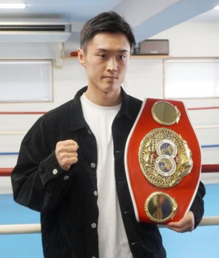 　ＩＢＦバンタム級王者の西田凌佑＝２９日、大阪市住吉区