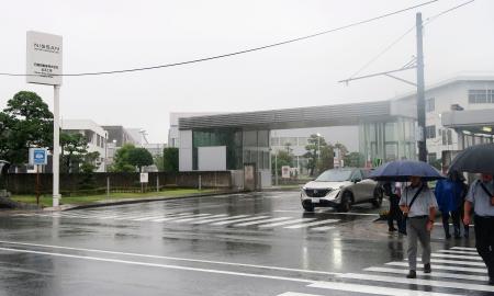　日産自動車の追浜工場。２０２７年度末の車両生産終了が決まった＝１５日午後、神奈川県横須賀市