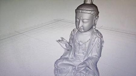 　観音寺が韓国側に提供した仏像の３Ｄデータの一部（田中節孝前住職提供・共同）