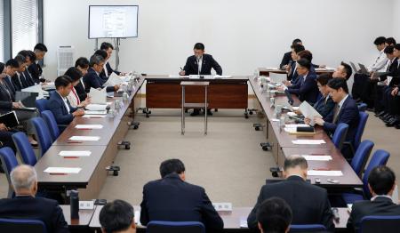 　「大阪都構想」の制度案を作る大阪府市の法定協議会の初会合＝１２日午後、大阪市役所