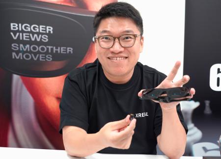 　中国の新興企業「ＸＲＥＡＬ（エックスリアル）」の徐馳ＣＥＯ＝２日午前、東京都江東区