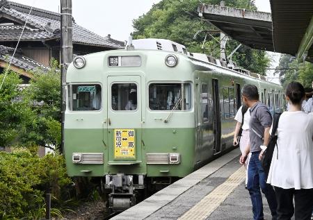 　２０２９年４月に新可児―御嵩間の廃止が正式決定した名鉄広見線＝３日、岐阜県御嵩町の御嵩駅