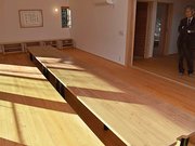 企業人の語り合いの場となる創業者の家の大広間＝不破郡関ケ原町、せきがはら人間村生活美術館