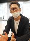新劇場の構想を語る葵好太郎さん＝岐阜新聞社本社