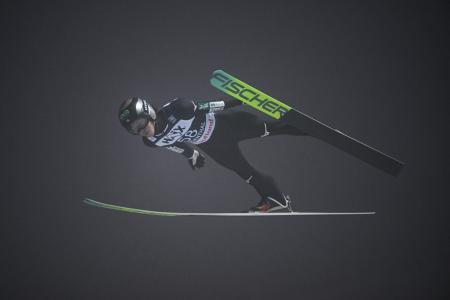 　ノルディックスキーＷ杯ジャンプに出場した二階堂蓮＝１４日、クリンゲンタール（ゲッティ＝共同）