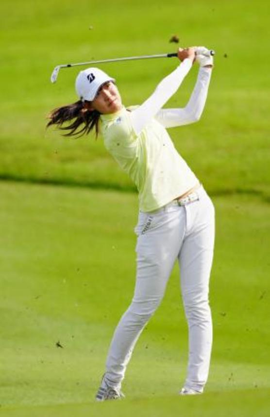 　第１ラウンド、４アンダーで２１位の馬場咲希＝クアラルンプール・クラブ（共同）