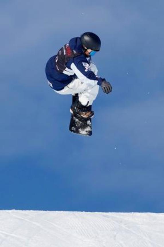 　スロープスタイル男子予選２回目の木俣椋真＝ラークス（共同）