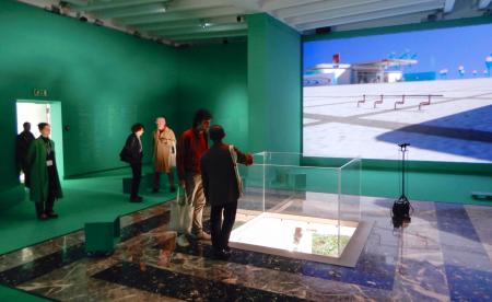 　ベネチア・ビエンナーレ国際建築展の日本館の展示＝８日、イタリア・ベネチア（共同）