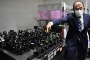 全反射顕微鏡を備えた研究室＝岐阜市柳戸、糖鎖生命コア研究所岐阜研究棟