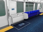 車椅子スペースも床面に記して区分している（ＪＲ東海提供）