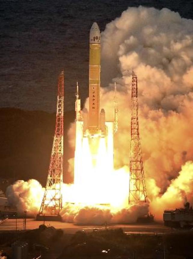 　鹿児島県の種子島宇宙センターから打ち上げられるＨ３ロケット５号機＝２月
