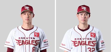 　（左から）楽天の辰己涼介、中島大輔両外野手