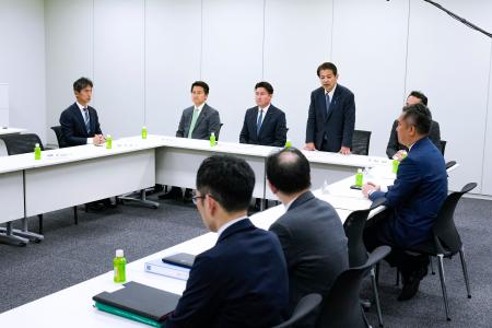 　自民党と日本維新の会が開いた「副首都」構想の具体化に向けた実務者会合＝３１日午後、国会