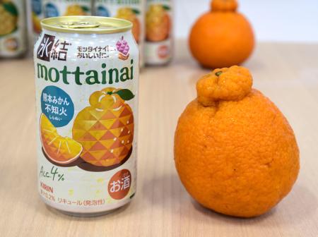 　キリンビールの「氷結　ｍｏｔｔａｉｎａｉ　不知火」と規格外の「不知火」