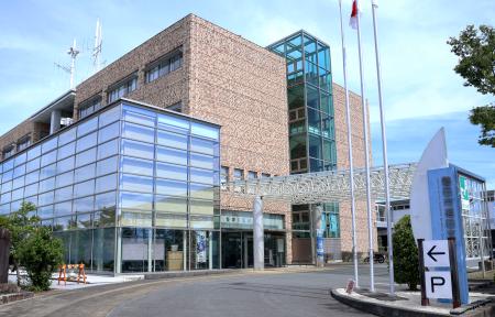 　中東遠消防指令センターがある静岡県磐田市役所福田支所＝１１日