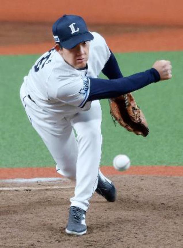 　中日戦に先発し、７回途中１失点で２勝目を挙げた西武・与座＝ベルーナドーム