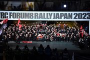 表彰台を独占する活躍を見せたトヨタのドライバーら＝豊田スタジアム