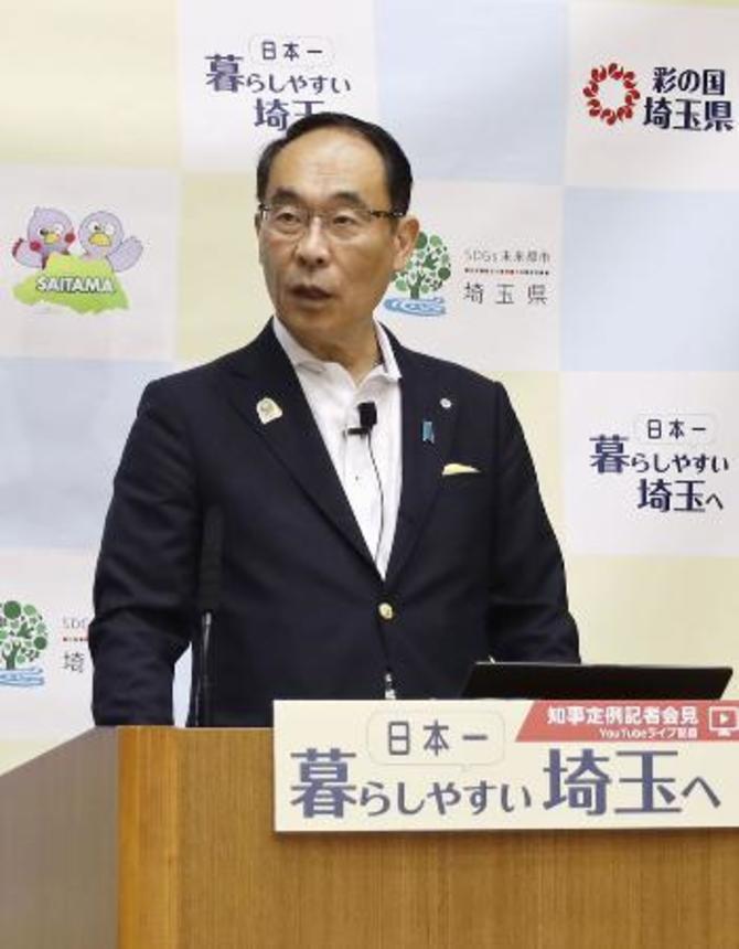 　埼玉県の大野元裕知事＝昨年８月、埼玉県庁