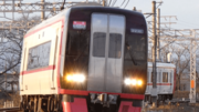 名古屋本線の特急列車。笠松駅の「特別通過」はなくなり、便利になる＝羽島郡笠松町県町