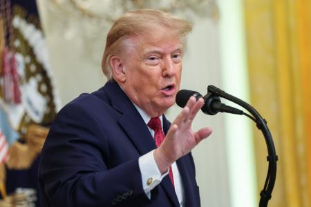 　トランプ米大統領＝９月３０日、ワシントン（ゲッティ＝共同）