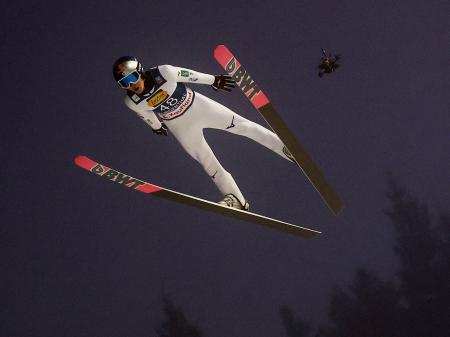 　５位に入った小林陵侑の飛躍＝クリンゲンタール（ロイター＝共同）