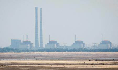 　ウクライナ南部のザポリージャ原発＝２０２３年６月（ロイター＝共同）