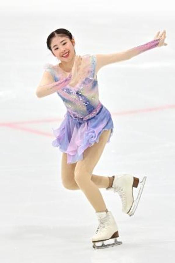 　女子ＳＰ　演技する住吉りをん＝東京辰巳アイスアリーナ