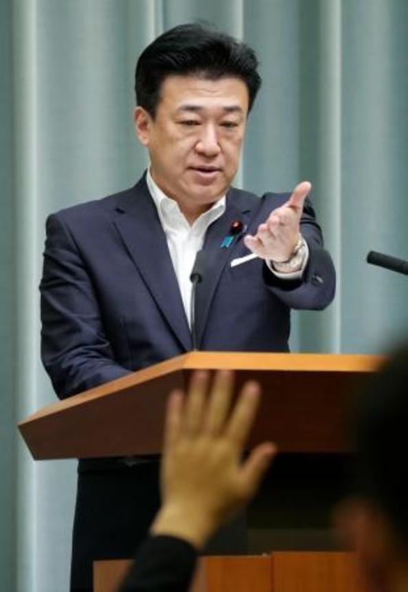 　記者会見する木原官房長官＝３０日午前、首相官邸
