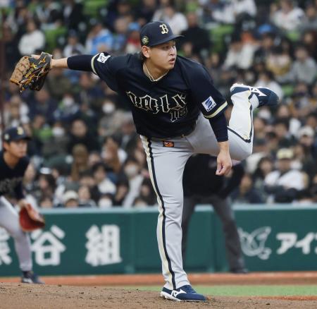 　西武戦に先発し、６回３失点で今季初勝利を挙げたオリックス・宮城＝ベルーナドーム