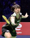 　女子シングルス決勝　中国の陳雨菲と対戦する山口茜＝パリ（共同）