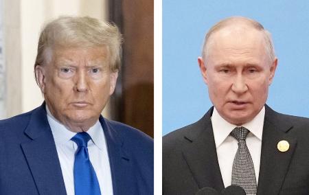 　トランプ米大統領（ゲッティ＝共同）、ロシアのプーチン大統領