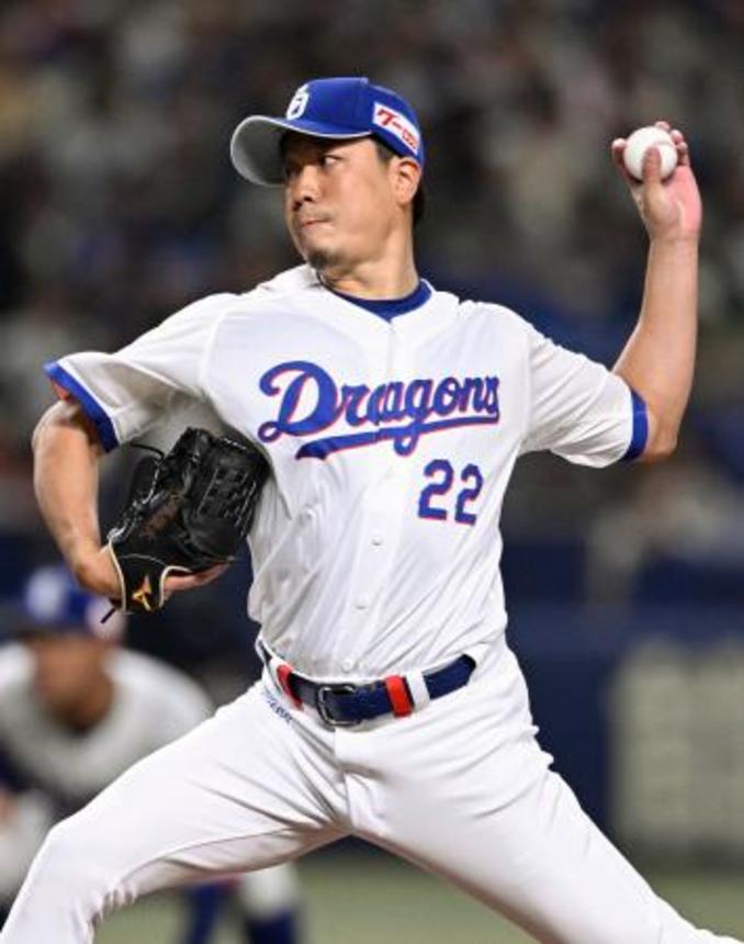 　ヤクルト戦に先発した中日・大野＝バンテリンドーム