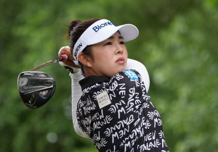 　最終ラウンド、プレーオフを制して優勝した山下美夢有＝ブライズフィールドＣＣ（共同）