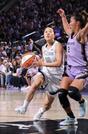 　バルキリーズ戦に出場したエースズの山本麻衣＝４日、サンフランシスコ（ＮＢＡＥ・ゲッティ＝共同）