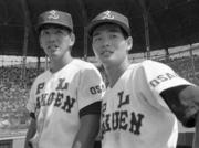 　ＰＬ学園高硬式野球部時代の清原和博氏（左）と桑田真澄氏＝１９８５年８月、甲子園
