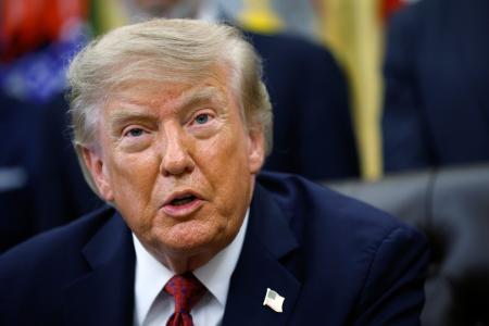 　トランプ米大統領＝８月３１日、ワシントン（ゲッティ＝共同）